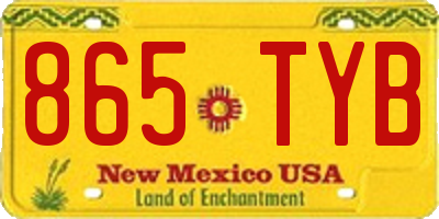 NM license plate 865TYB