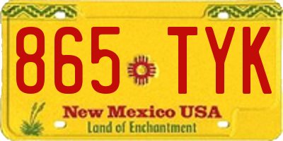 NM license plate 865TYK