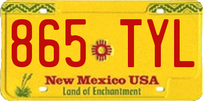 NM license plate 865TYL