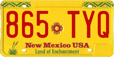 NM license plate 865TYQ