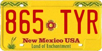 NM license plate 865TYR