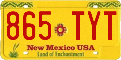 NM license plate 865TYT