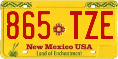NM license plate 865TZE