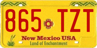 NM license plate 865TZT