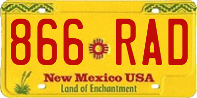 NM license plate 866RAD