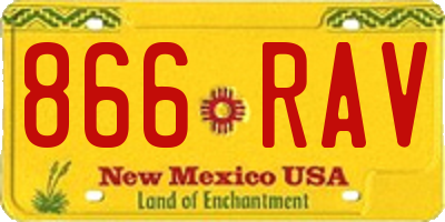 NM license plate 866RAV