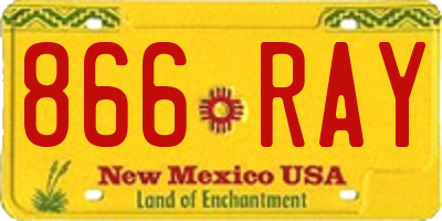 NM license plate 866RAY