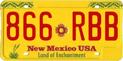 NM license plate 866RBB
