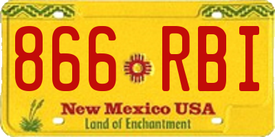 NM license plate 866RBI