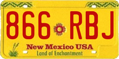 NM license plate 866RBJ
