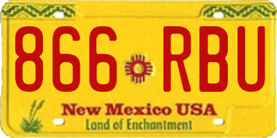 NM license plate 866RBU