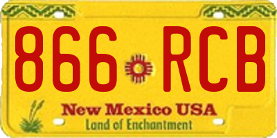 NM license plate 866RCB