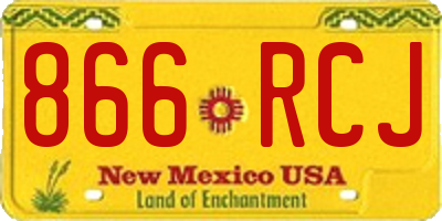 NM license plate 866RCJ