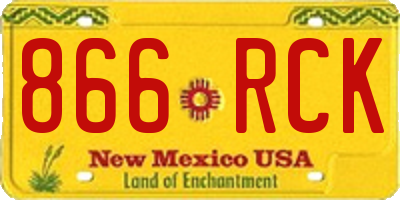 NM license plate 866RCK