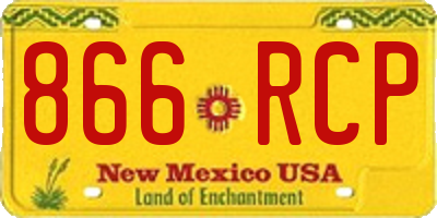 NM license plate 866RCP