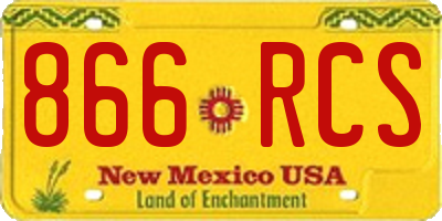 NM license plate 866RCS