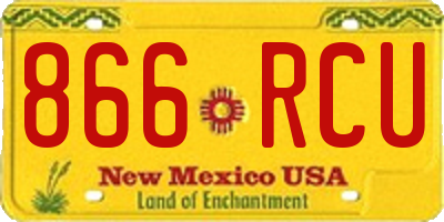 NM license plate 866RCU