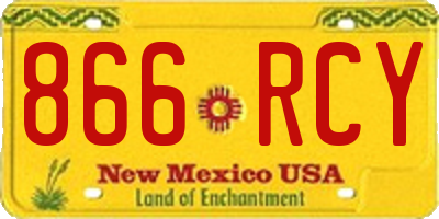 NM license plate 866RCY