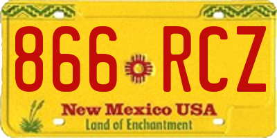NM license plate 866RCZ