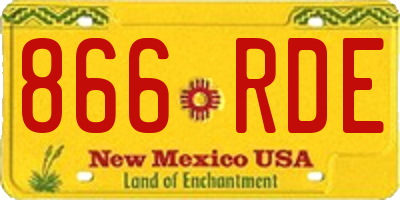 NM license plate 866RDE
