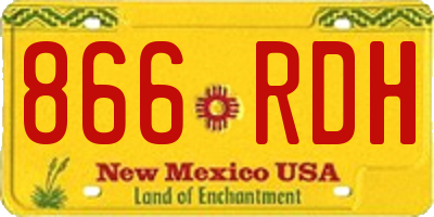 NM license plate 866RDH