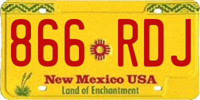 NM license plate 866RDJ