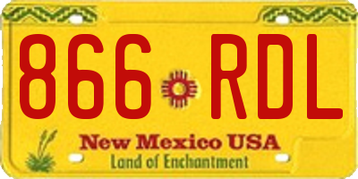 NM license plate 866RDL