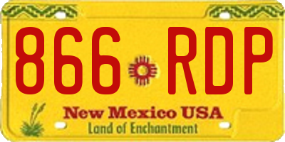 NM license plate 866RDP