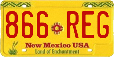 NM license plate 866REG