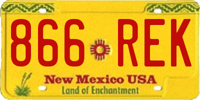 NM license plate 866REK