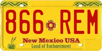 NM license plate 866REM