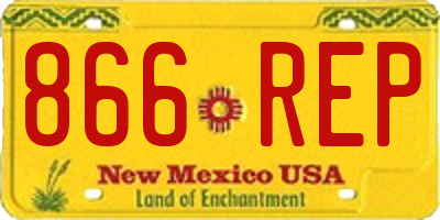 NM license plate 866REP