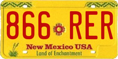 NM license plate 866RER