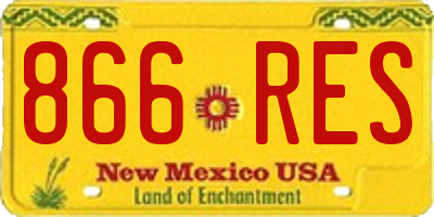 NM license plate 866RES