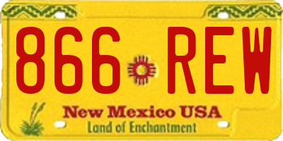 NM license plate 866REW