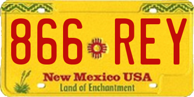 NM license plate 866REY