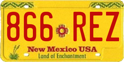 NM license plate 866REZ
