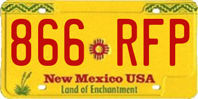 NM license plate 866RFP