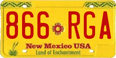 NM license plate 866RGA