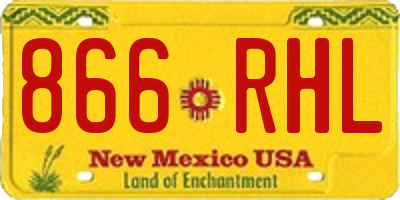 NM license plate 866RHL
