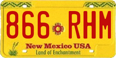 NM license plate 866RHM
