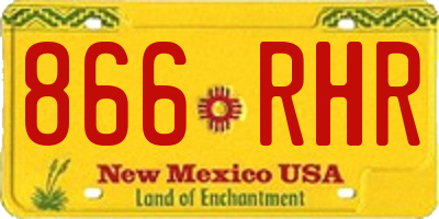 NM license plate 866RHR
