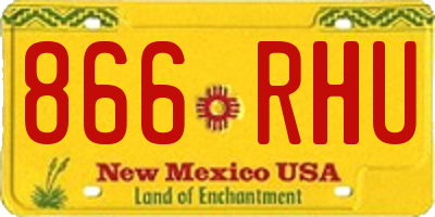 NM license plate 866RHU