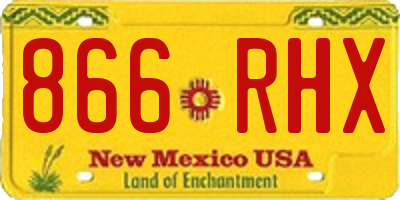 NM license plate 866RHX
