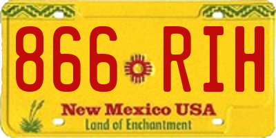 NM license plate 866RIH