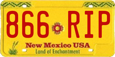 NM license plate 866RIP