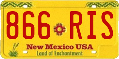 NM license plate 866RIS