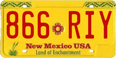 NM license plate 866RIY