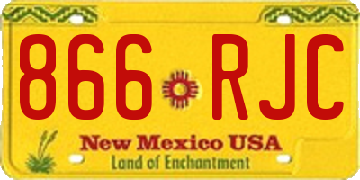 NM license plate 866RJC