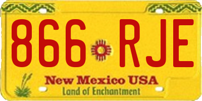 NM license plate 866RJE